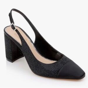 NWOT Jewel Badgley Mischka Tatum Slingback Block Heels with Capped Toe, Size 11